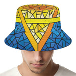 Stained Glass Star of David Print Bucket Hat