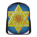 Stained Glass Star of David Print Casual Backpack
