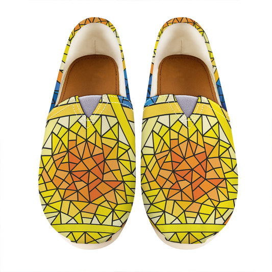 Stained Glass Star of David Print Casual Shoes