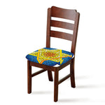 Stained Glass Star of David Print Chair Cushion Cover