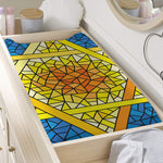 Stained Glass Star of David Print Changing Pad Cover