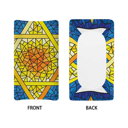 Stained Glass Star of David Print Changing Pad Cover