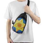 Stained Glass Star of David Print Chest Bag