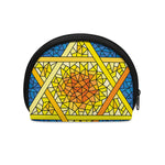 Stained Glass Star of David Print Coin Purse