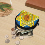 Stained Glass Star of David Print Coin Purse