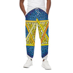 Stained Glass Star of David Print Cotton Pants