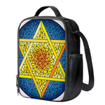 Stained Glass Star of David Print Crossbody Lunch Bag