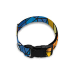 Stained Glass Star of David Print Dog Collar
