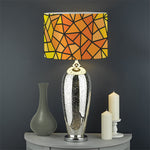 Stained Glass Star of David Print Drum Lamp Shade