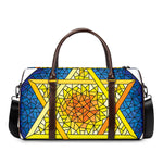 Stained Glass Star of David Print Duffle Bag