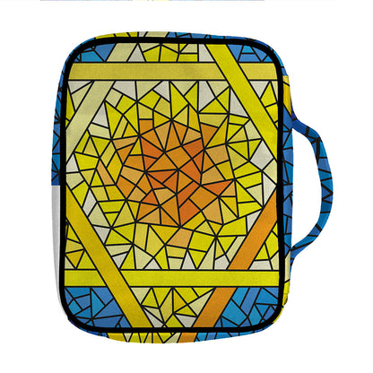 Stained Glass Star of David Print Front Pocket Bible Bag