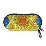 Stained Glass Star of David Print Glasses Case