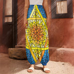 Stained Glass Star of David Print Harem Pants