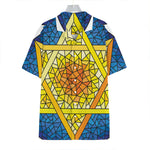 Stained Glass Star of David Print Hawaiian Shirt
