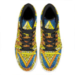 Stained Glass Star of David Print High Top Leather Sneakers
