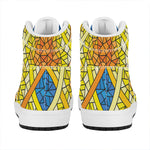 Stained Glass Star of David Print High Top Leather Sneakers