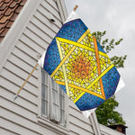 Stained Glass Star of David Print House Flag