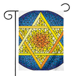 Stained Glass Star of David Print House Flag