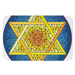 Stained Glass Star of David Print Indoor Door Mat