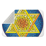 Stained Glass Star of David Print Indoor Door Mat