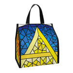 Stained Glass Star of David Print Insulated Lunch Tote