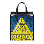 Stained Glass Star of David Print Insulated Lunch Tote