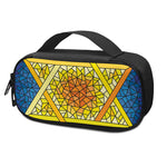 Stained Glass Star of David Print Insulin Cooler Travel Case