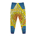 Stained Glass Star of David Print Jogger Pants