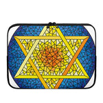 Stained Glass Star of David Print Laptop Sleeve