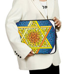 Stained Glass Star of David Print Laptop Sleeve