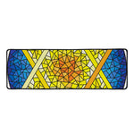 Stained Glass Star of David Print Long Kitchen Mat