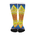 Stained Glass Star of David Print Long Socks