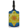 Stained Glass Star of David Print Luggage Tag