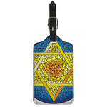 Stained Glass Star of David Print Luggage Tag
