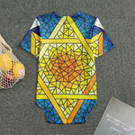 Stained Glass Star of David Print Men's Bodysuit