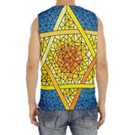 Stained Glass Star of David Print Men's Fitness Tank Top