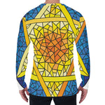 Stained Glass Star of David Print Men's Long Sleeve T-Shirt