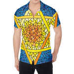 Stained Glass Star of David Print Men's Shirt