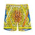 Stained Glass Star of David Print Men's Athletic Shorts
