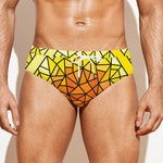 Stained Glass Star of David Print Men's Swim Briefs