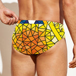Stained Glass Star of David Print Men's Swim Briefs