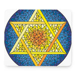 Stained Glass Star of David Print Mouse Pad