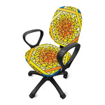 Stained Glass Star of David Print Office Chair Cover