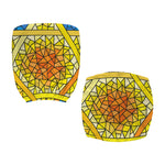 Stained Glass Star of David Print Office Chair Cover