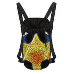 Stained Glass Star of David Print Pet Carrier Backpack