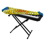 Stained Glass Star of David Print Piano Keyboard Cover