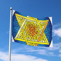 Stained Glass Star of David Print Polyester Flag