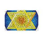 Stained Glass Star of David Print Polyester Flag