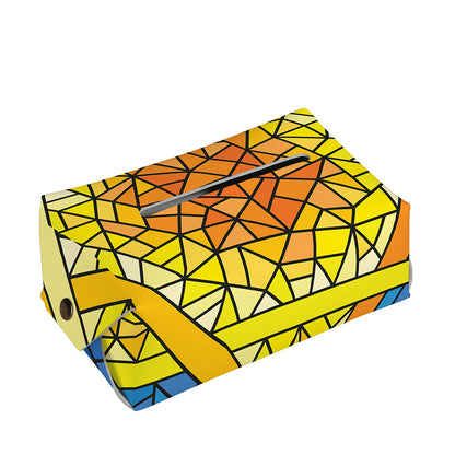 Stained Glass Star of David Print Rectangle Tissue Box Cover