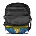 Stained Glass Star of David Print Rectangular Crossbody Bag